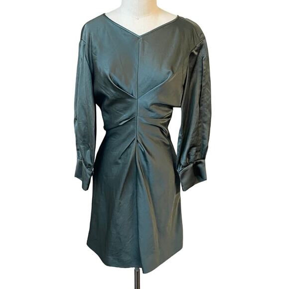 Isabel Marant Sage Green Cut Out Sleeves Mini Dress - Picture 4 of 12